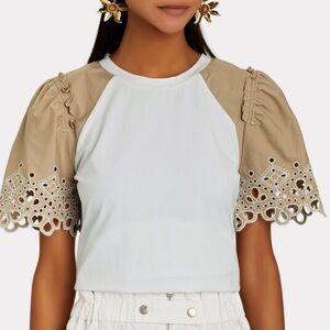 Veronica Beard eyelet t shirt